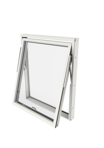 Outline 3-glas Alu, Vridfönster utsida öppet